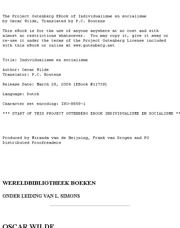 Individualisme en socialisme