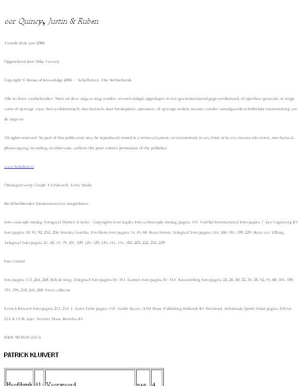 De autobiografie van Kluivert