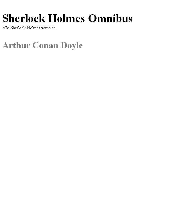Sherlock Holmes Omnibus