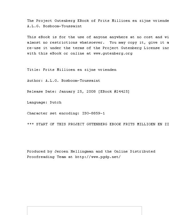 Frits Millioen en zijne vrienden