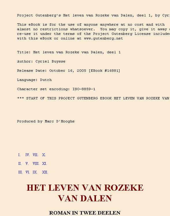 Het leven van Rozeke van Dalen, deel 1