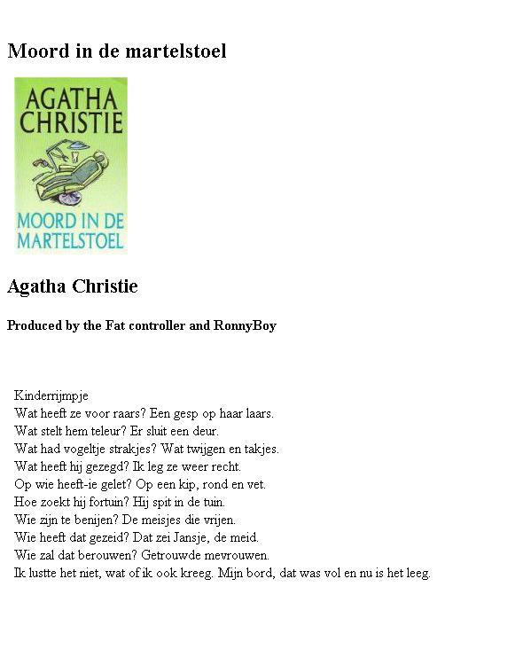 Moord in de martelstoel