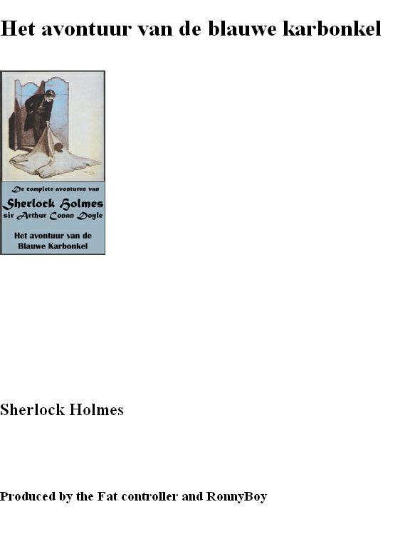Het avontuur van de blauwe karbonkel