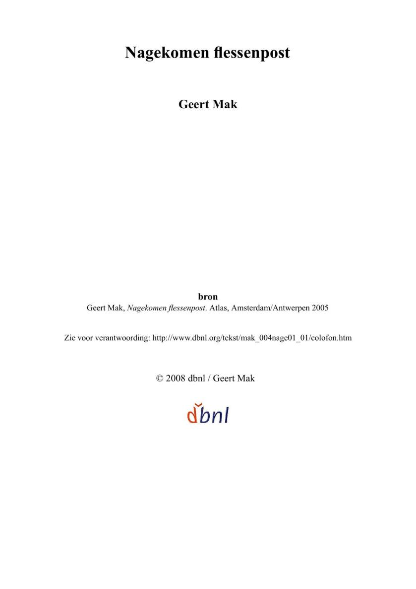 Nagekomen flessenpost